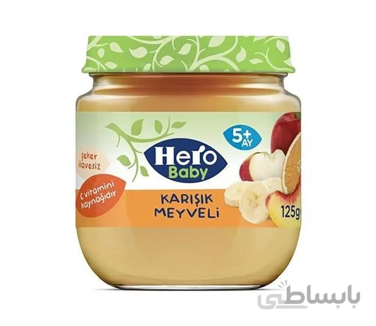 پوره مخلوط چند میوه هرو بیبی Hero baby