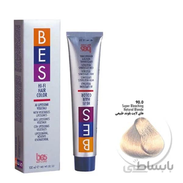 رنگ موی BES های لایت بلوند طبیعی 90/0