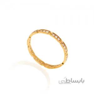 انگشتر طلا طرح چند ضلعی نگیندار کد CR378
