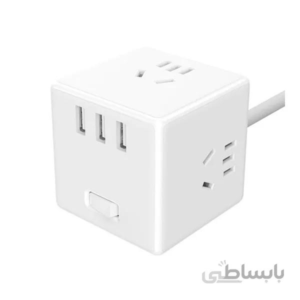 چند راهی مکعبی دارای سیم میجیا شیائومی Xiaomi Mijia Cube Shape Socket Power Converter