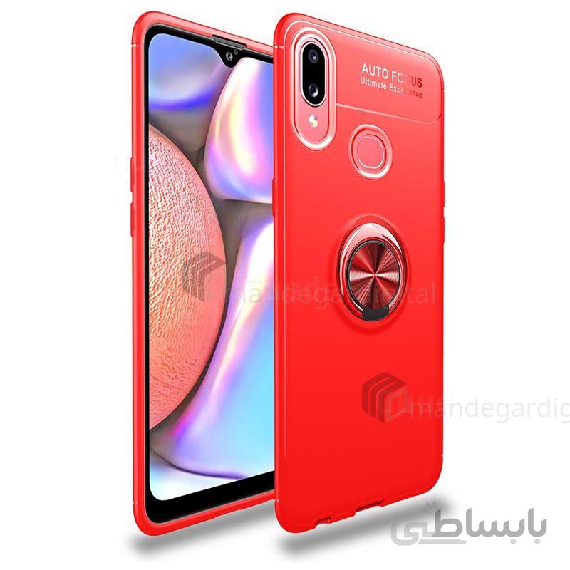 قاب ژله ای طرح چرم انگشتی Galaxy A10s AutoFocus Magnetic Ring