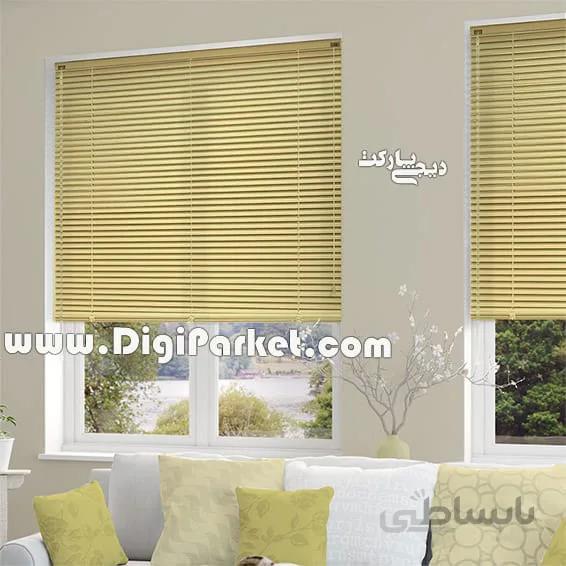 پرده کرکره فلزی نخودی مات ۱۶ میلیمتری PA02
