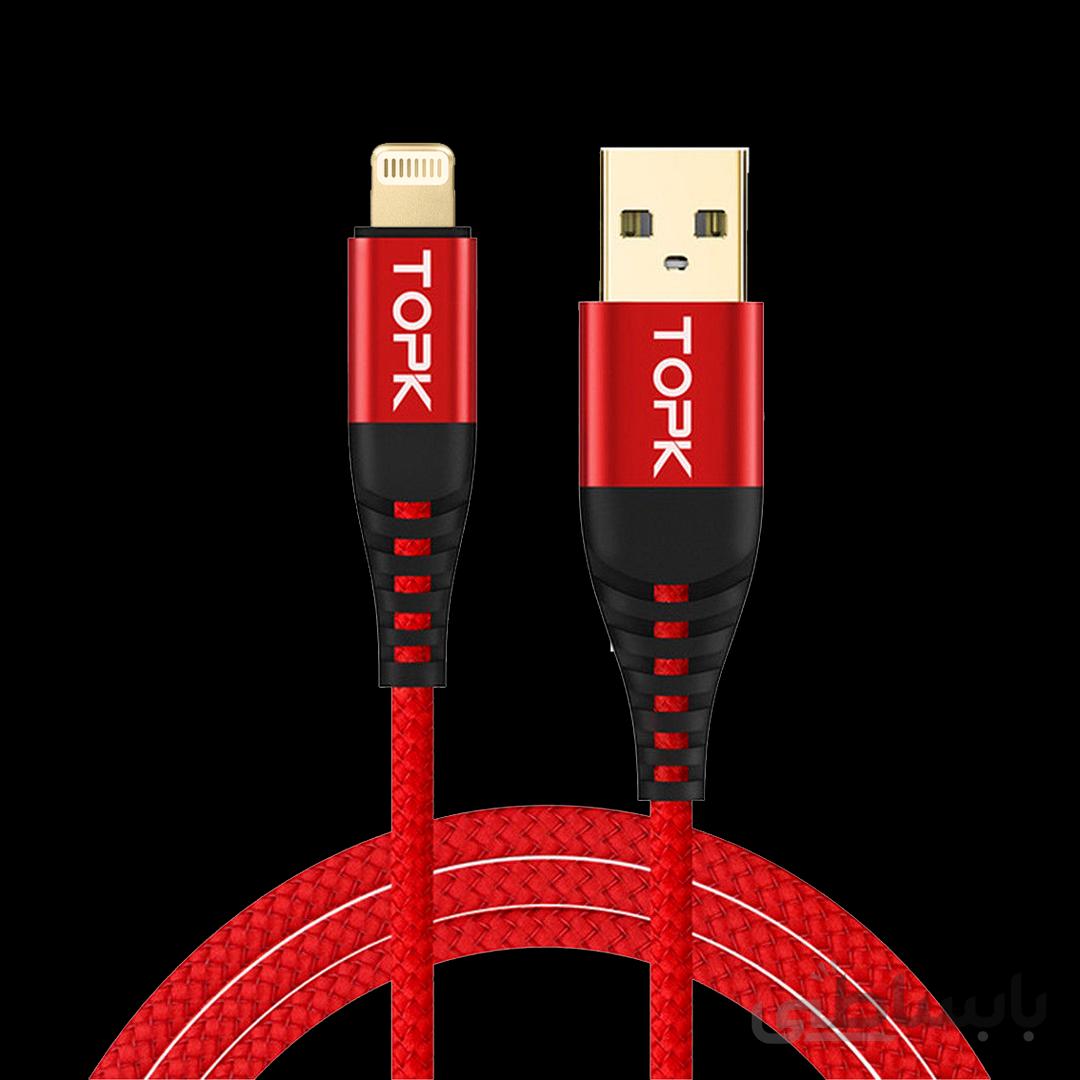 کابل تبدیل USB به لایتنینگ TOPK مدل L2