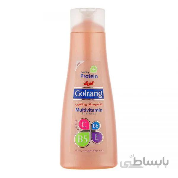 شامپو مولتی ویتامین و پروتئین مو خشک 400 گرمی گلرنگ