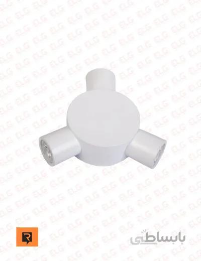 چراغ دکوراتیو سه طرفه گرد 3 وات لنز تخت رسام