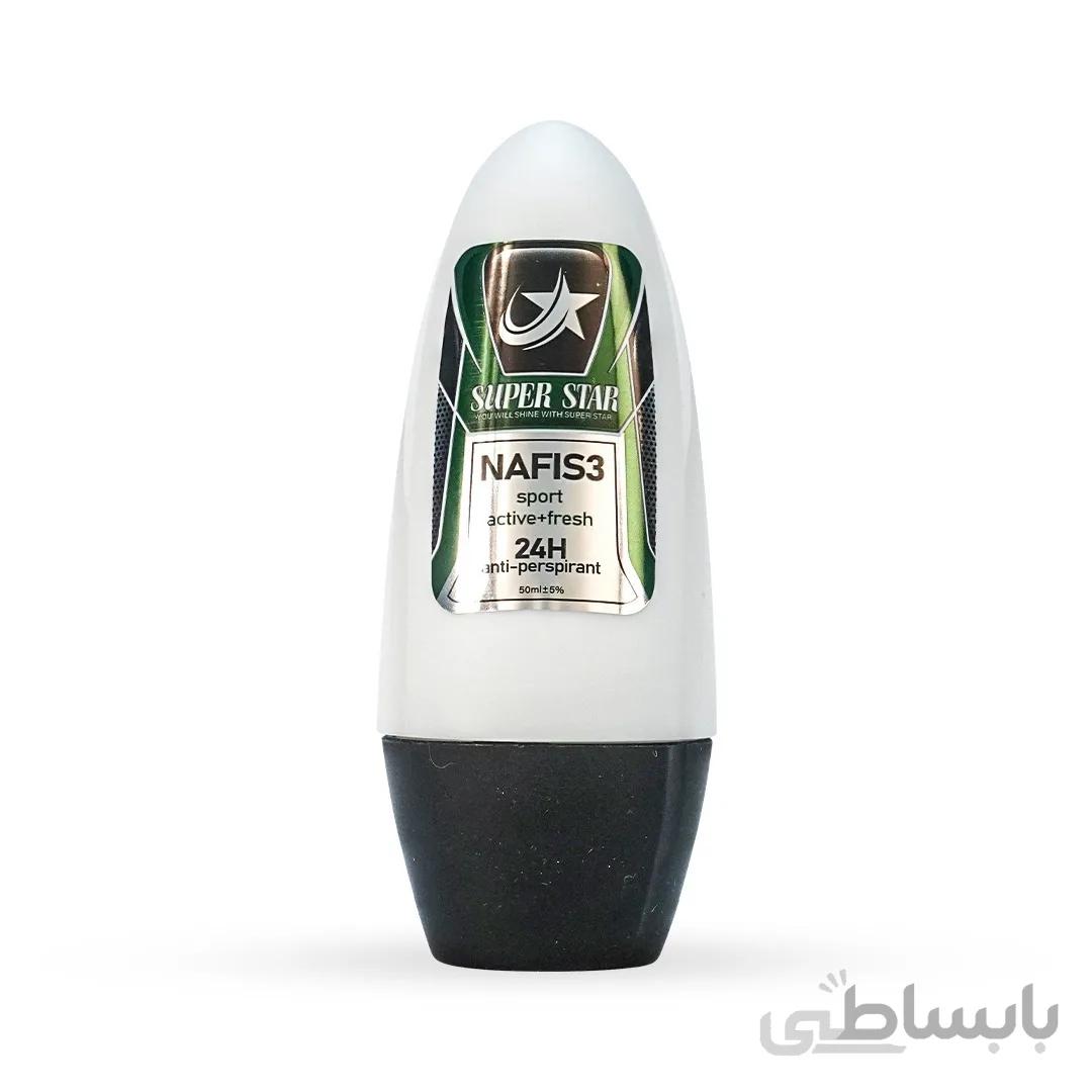 مام رول ضد تعریق مردانه سوپراستار (نفیس 3) حجم 50 میل