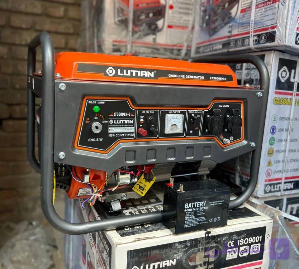 موتور برق بنزینی ۳/۵ کیلو وات  لوتیان مدل lt3600en-6 — تصویر 1