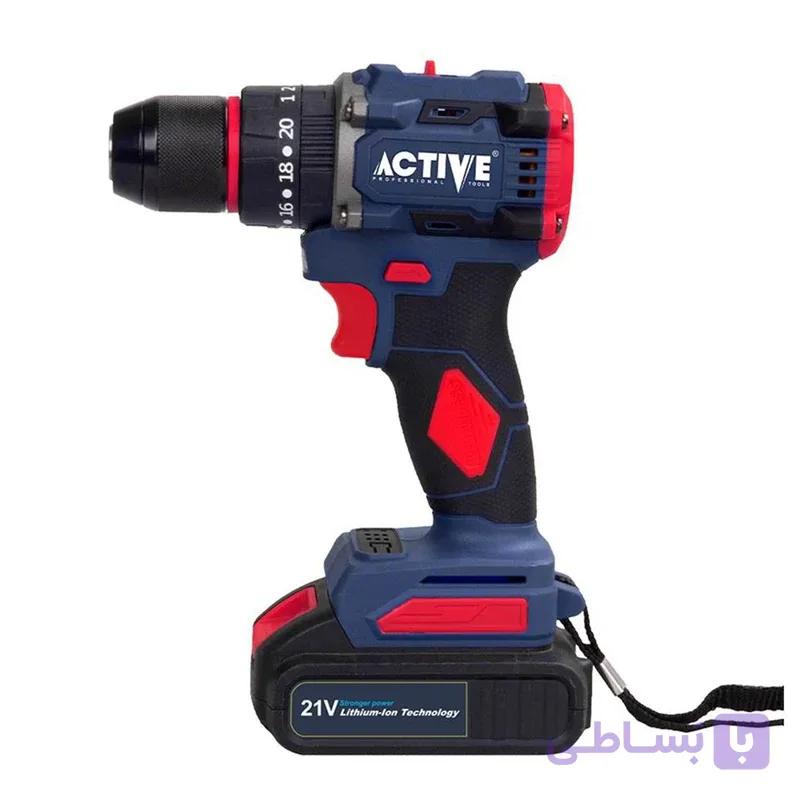 دریل پیچ گوشتی چکشی شارژی براشلس 21 ولت اکتیو مدل AC-3121BL