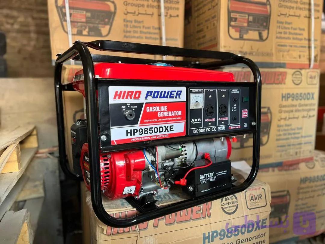موتور برق بنزینی ۳/۵ کیلو وات هیرو پاور مدل hp9850dxe — تصویر 1