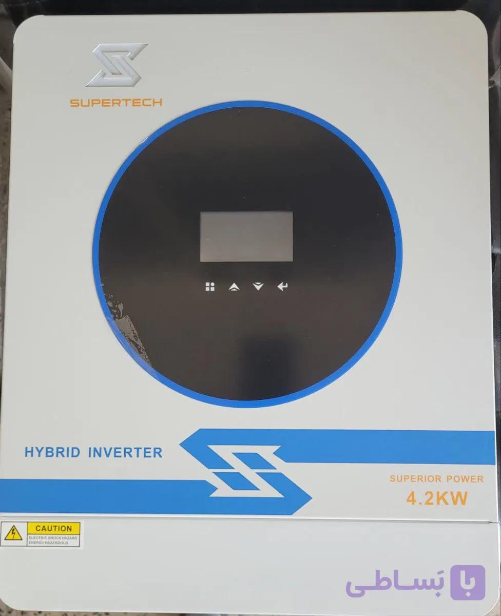 اینورتر شارژر ، سانورتر هیبریدی 4200 وات 24 ولت 120 آمپر mppt برند supertech