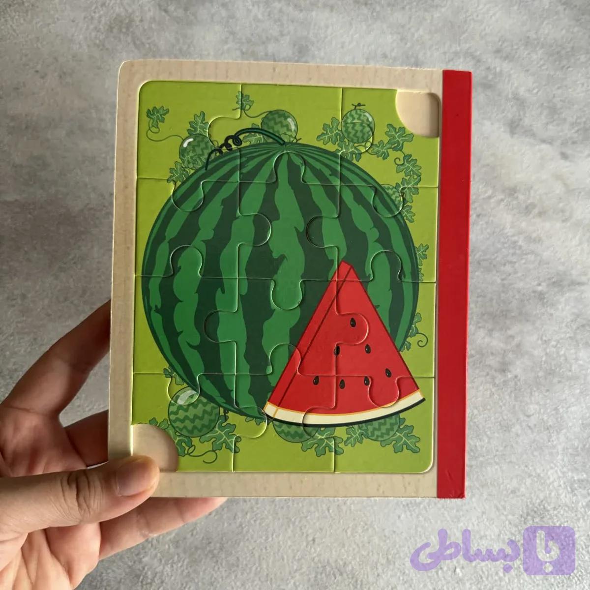پازل کتابی چوبی میوه ها — تصویر 1