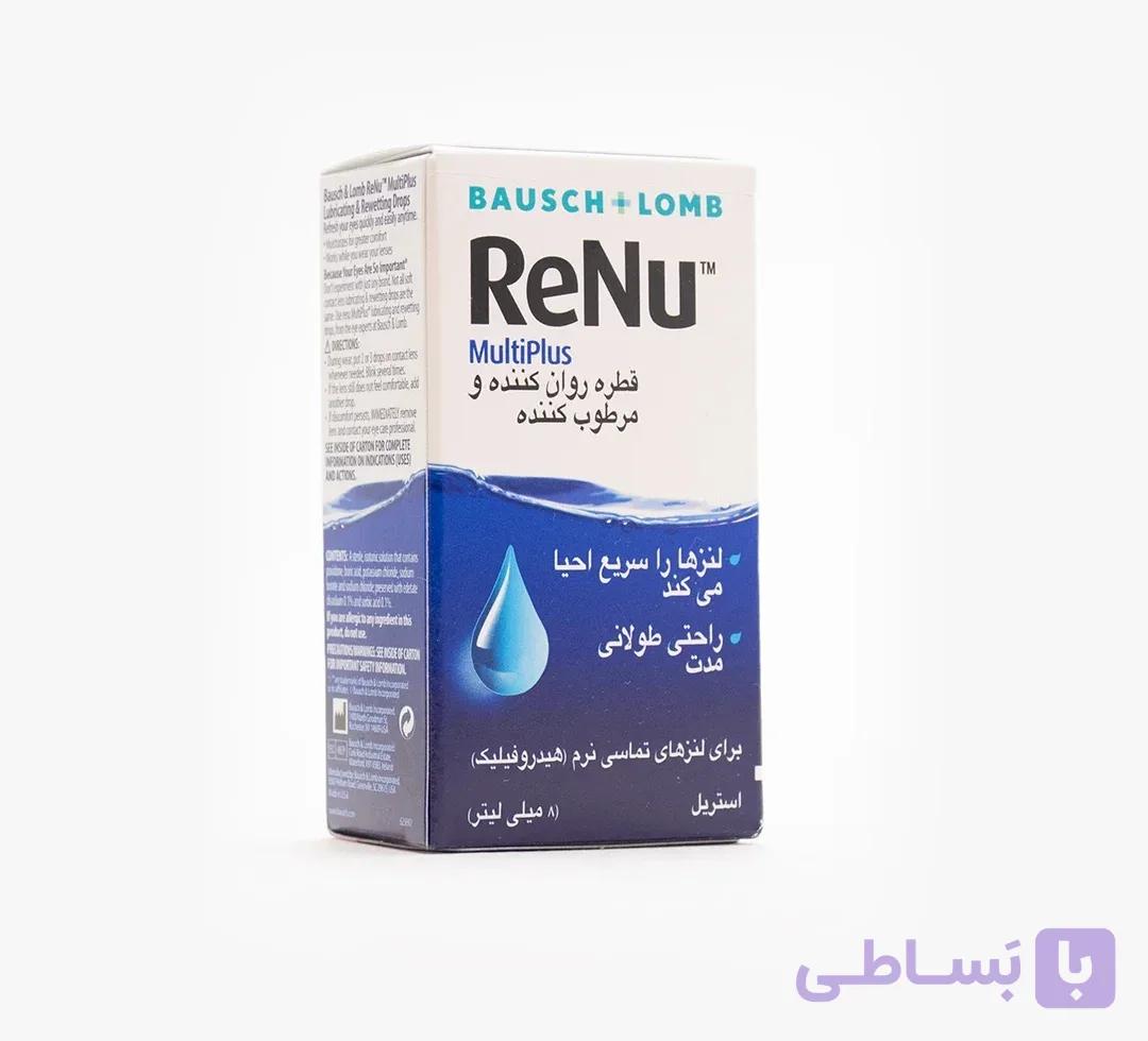 قطره مرطوب کننده لنز بوش اند لامب رنیو Bausch+Lomb renu multiplus کد 031305419