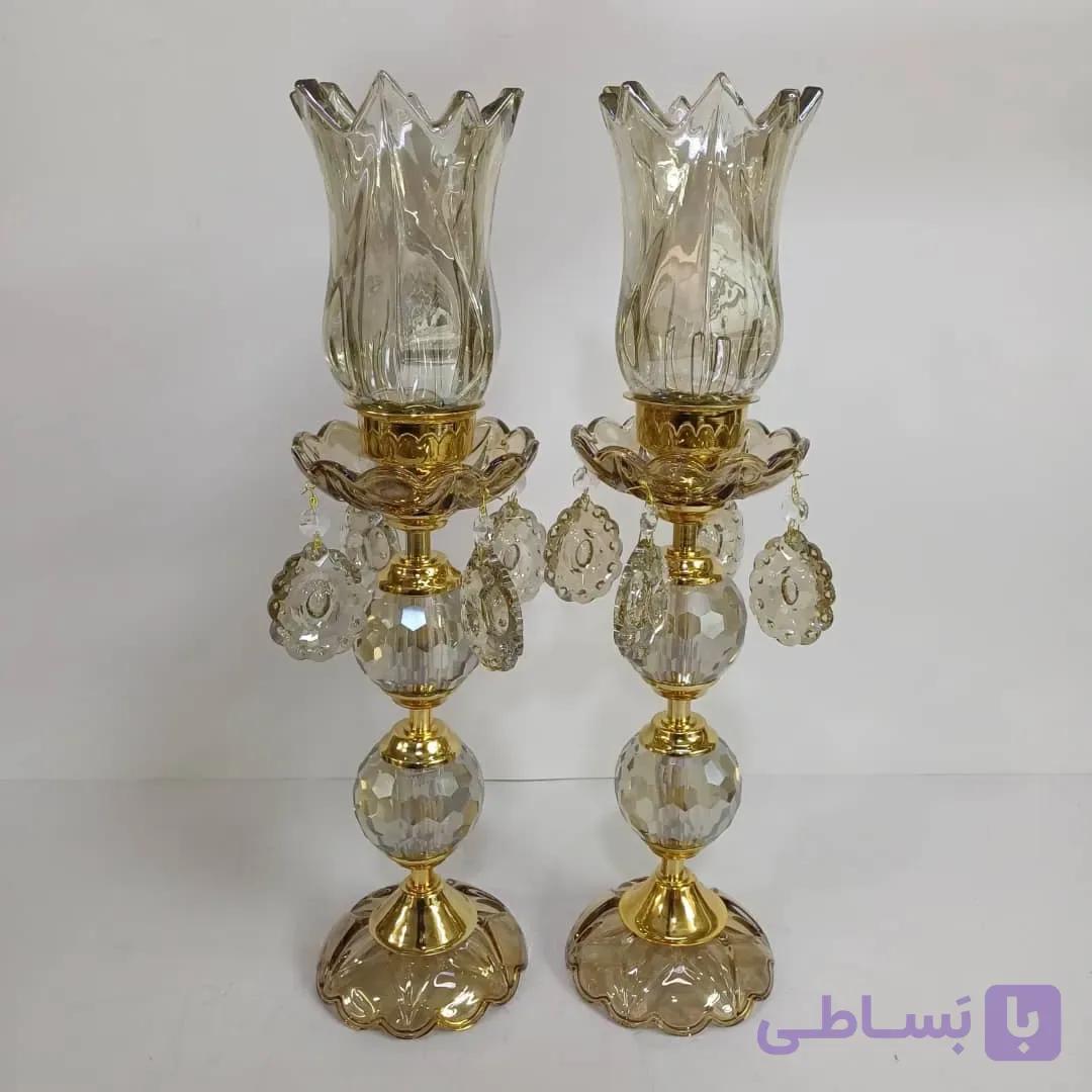 شمعدان دوگویی کریستال کد 308
