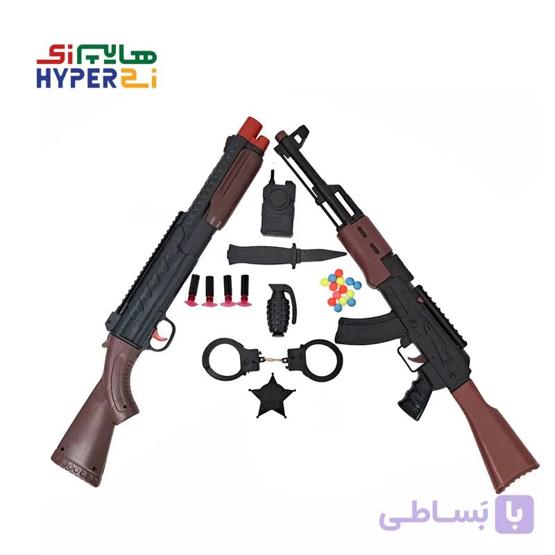 پک 6در1 تفنگ شات‌گان و کلاشنیکف پلیس — تصویر 1