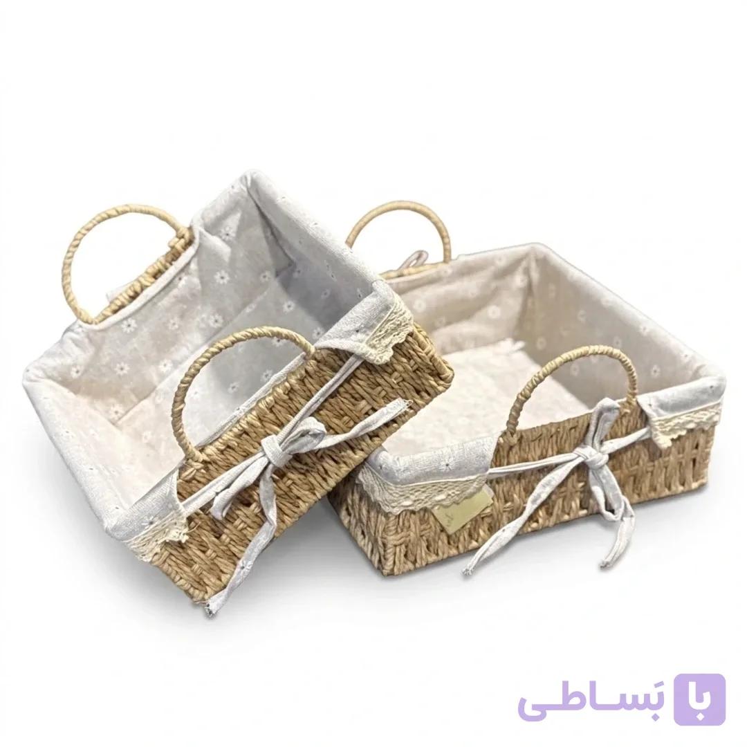 سبد مربع 2تیکه داخل پارچه — تصویر 1