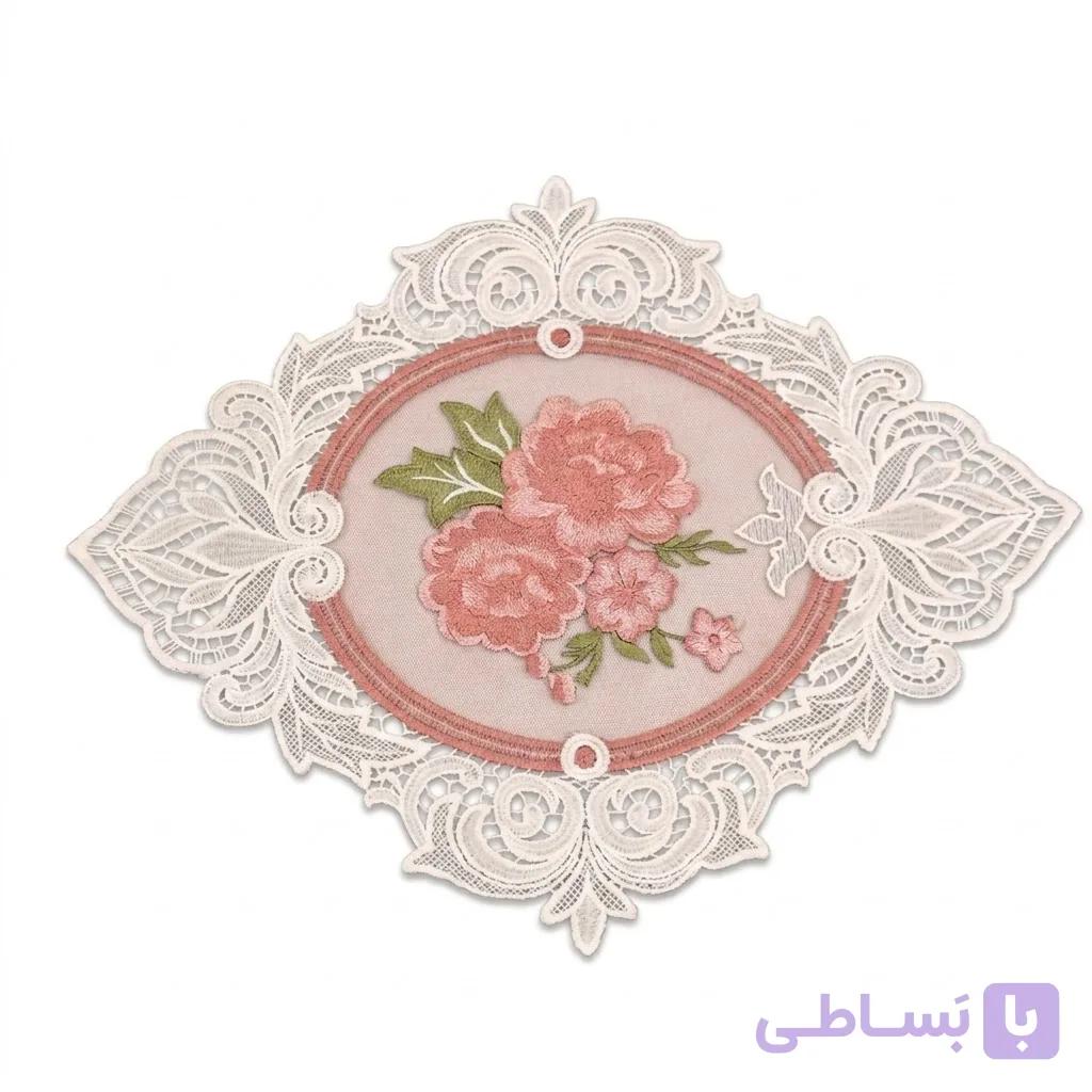 زیربشقابی دانتل بیضی وسط گل انگلیش هوم — تصویر 1