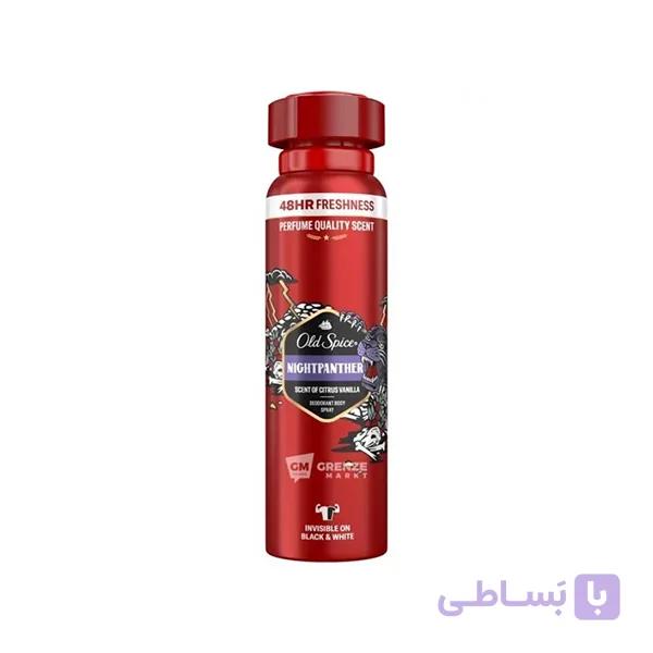 اسپری دئودورانت اولد اسپایس نایت پنتر Old Spice NightPanther حجم 150 میلی لیتر