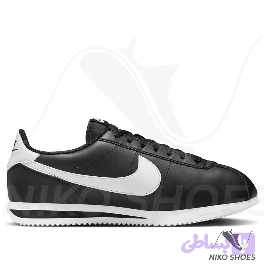 کتونی Nike مدل Cortez – DM4044-001 مشکی سفید — تصویر 1