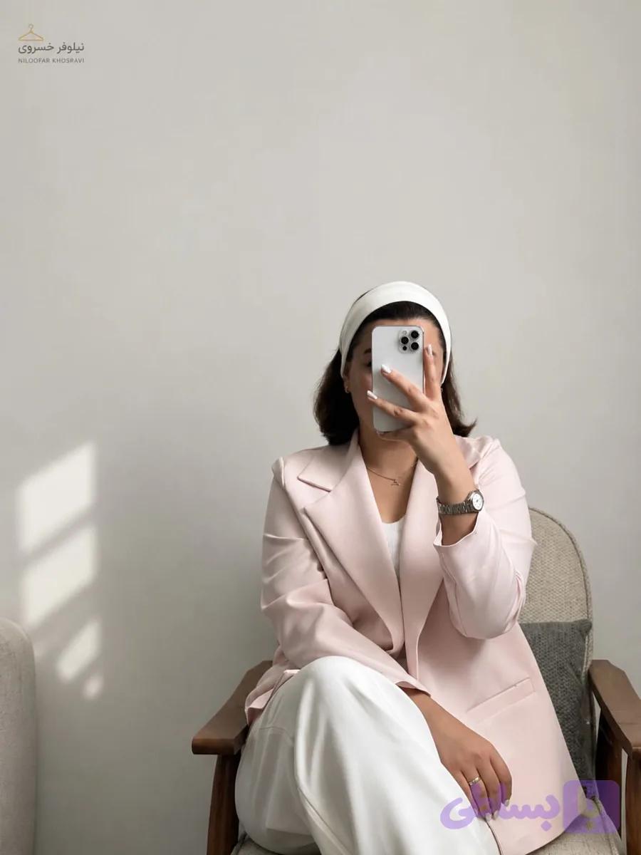 کت صورتی پودری بهار کد 40514
