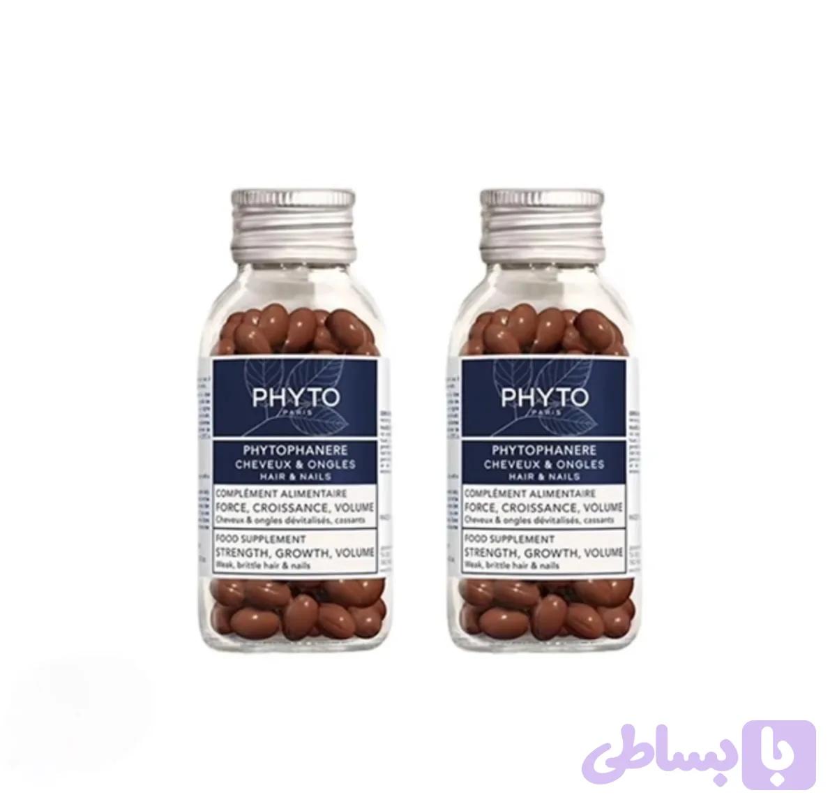 پک ۲عددی فیتو ۱۲۰تایی بسته‌بندی جدید phyto phanere 4mois — تصویر 1