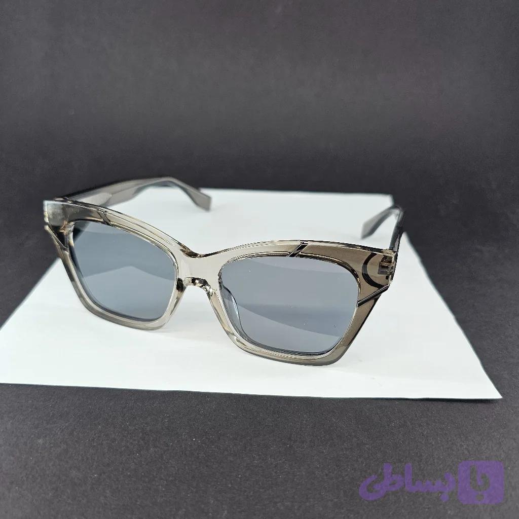 عینک آفتابی زنانه گربه ای رنگ خاکستری مدل A1233 — تصویر 1