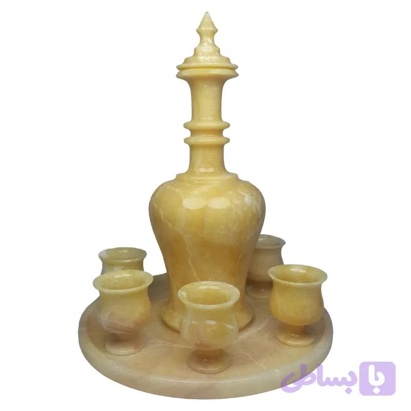 ست ۸ پارچه جام و ساغر سنگی کد 225 | باروخ استون