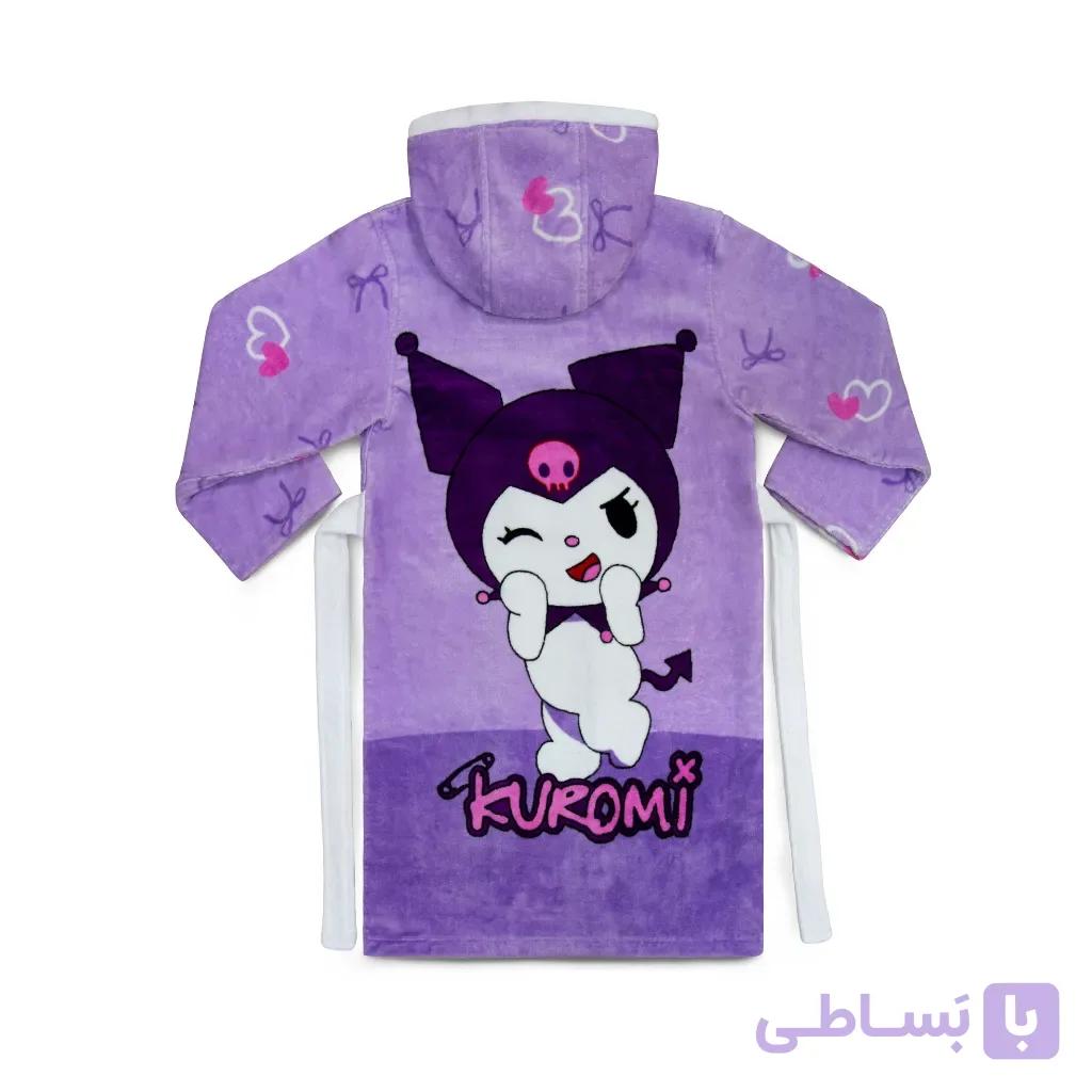 حوله پالتویی بچگانه POODIRAN مدل کرومی بنفش
