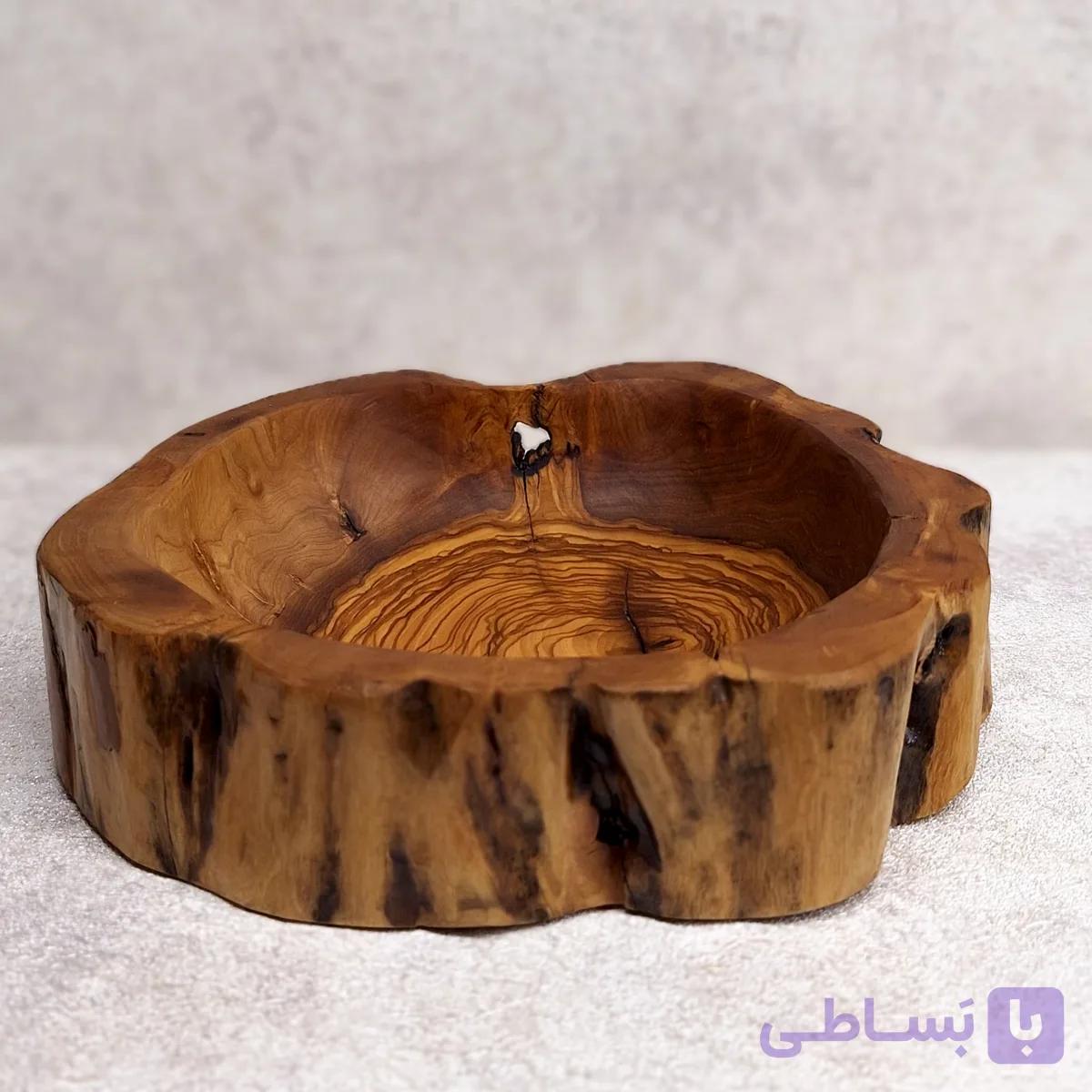 کاسه دفُرمه رستیک چوبی