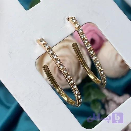 گوشواره آویز نگینی