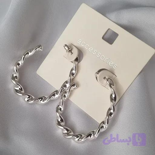 گوشواره میخی سیلور