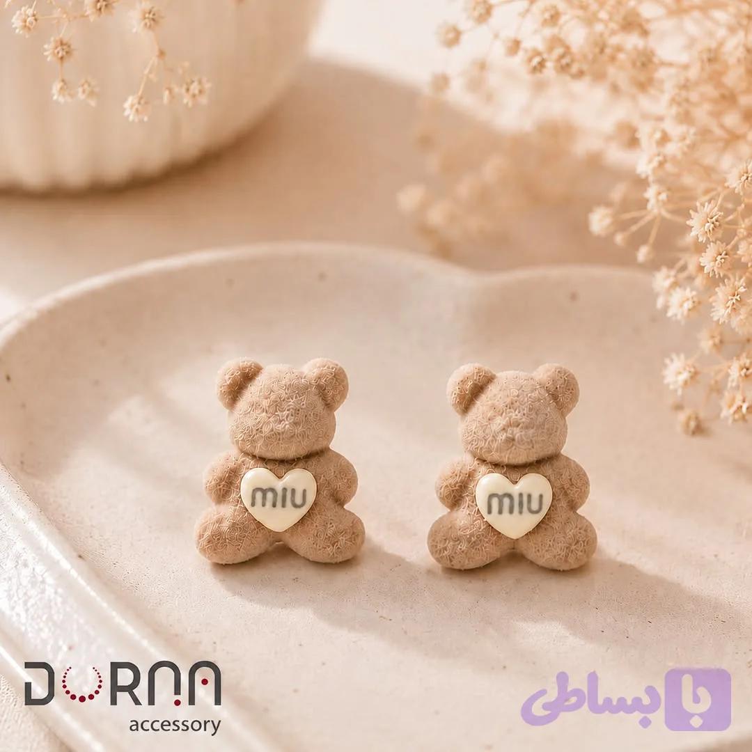 گوشواره میخی خرس بامزه
