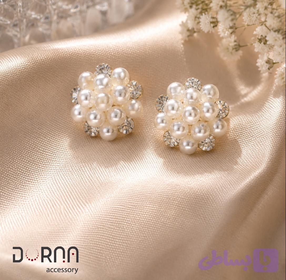 گوشواره گل مرواریدی (کد VF1LO)