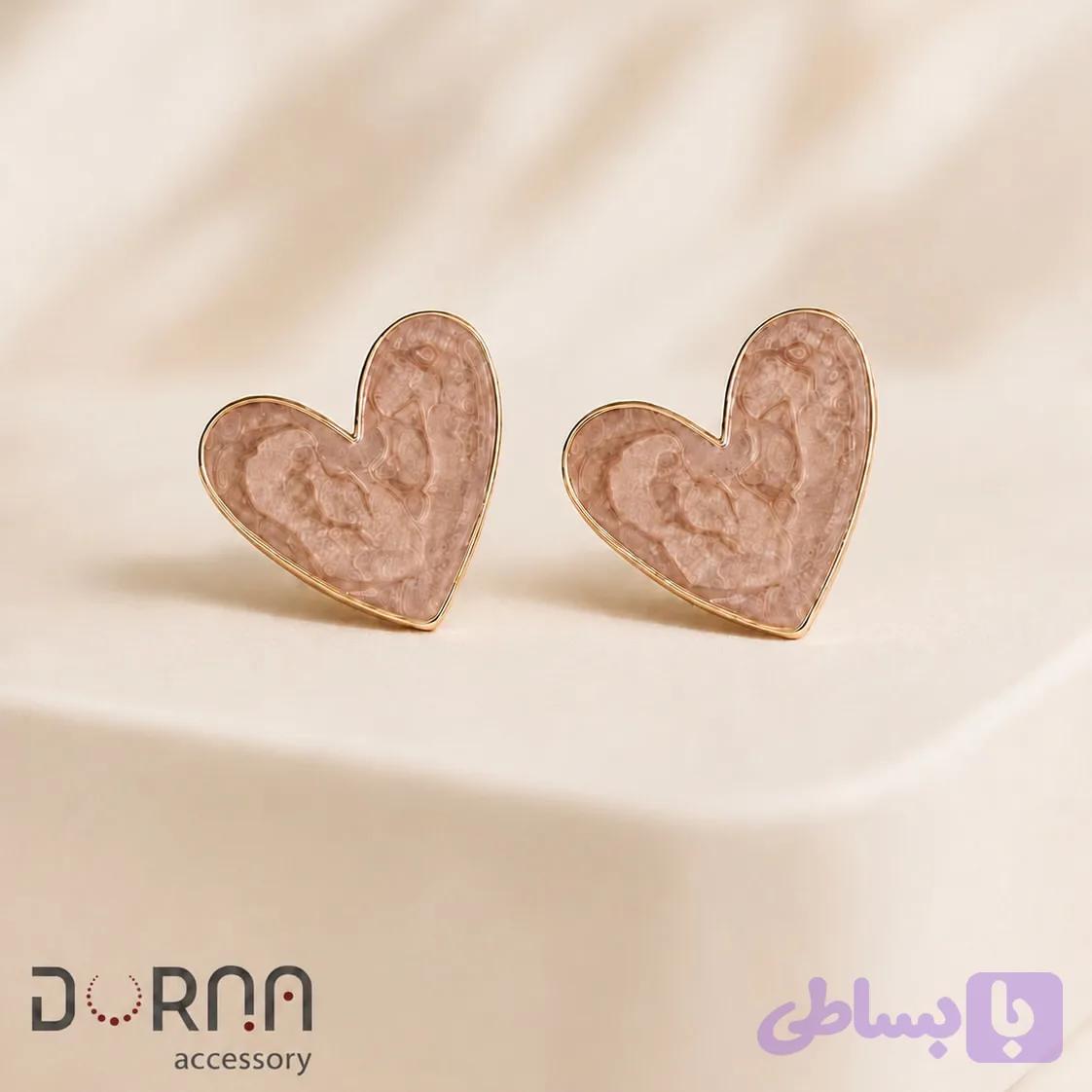 گوشواره میناکاری قلبی