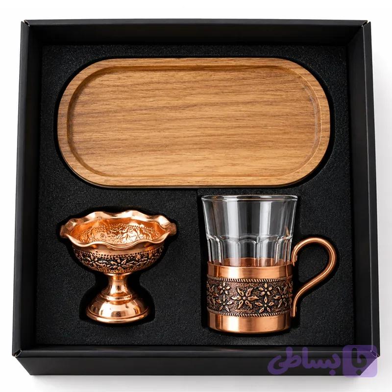 پک هدیه سازمانی مس و چوب HS166