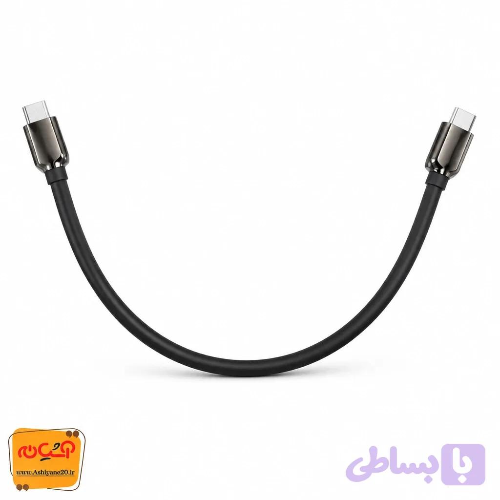 کابل 2سر تایپ سی پاوربانکی سیلیکونی سرفلزی