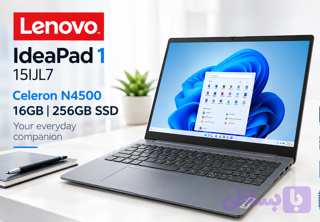 لپ‌تاپ Lenovo IdeaPad 1 15IJL7 Celeron N4500 16GB 256GB SSD FHD — تصویر 1