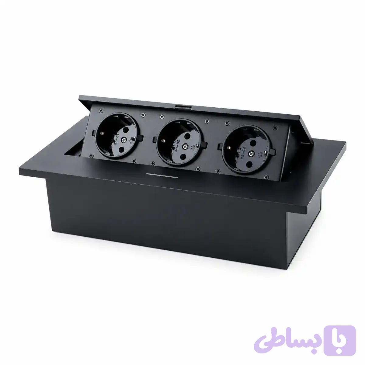پریز توکار داشبوردی سه سوکت کد 1010 — تصویر 1