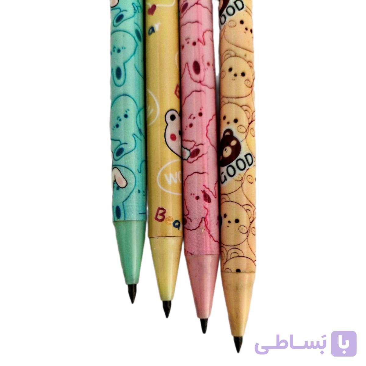 مداد نوکی دو میل طرح مداد پاکن دار — تصویر 1