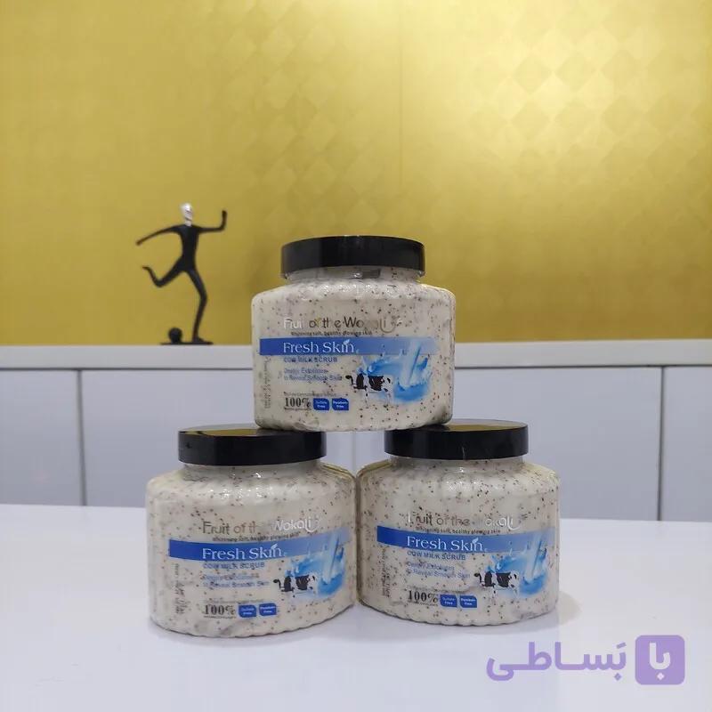 اسکراب صورت و بدن شیر تازه گاو برند wokali آلمان 500 میل