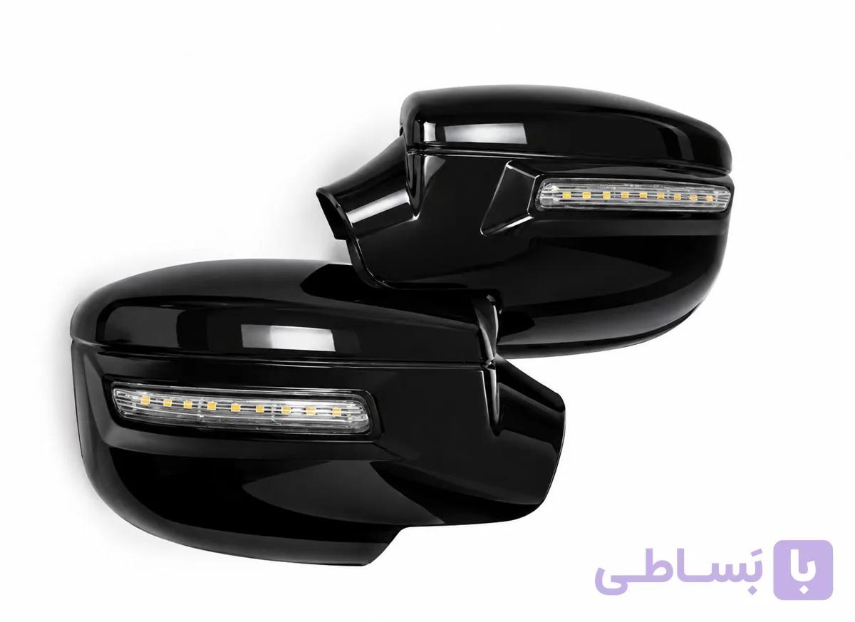 فلاپ آینه 206 راهنمادار طرح 207 رنگ مشکی بسته دو عددی — تصویر 1