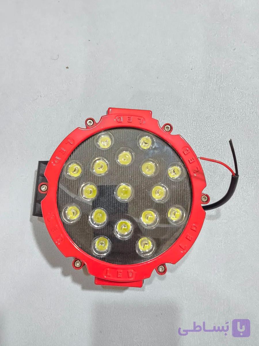 پروژکتور آفرودی گرد 17SMD بزرگ، لنز، فلزی، ضد آب قوی و پر نور