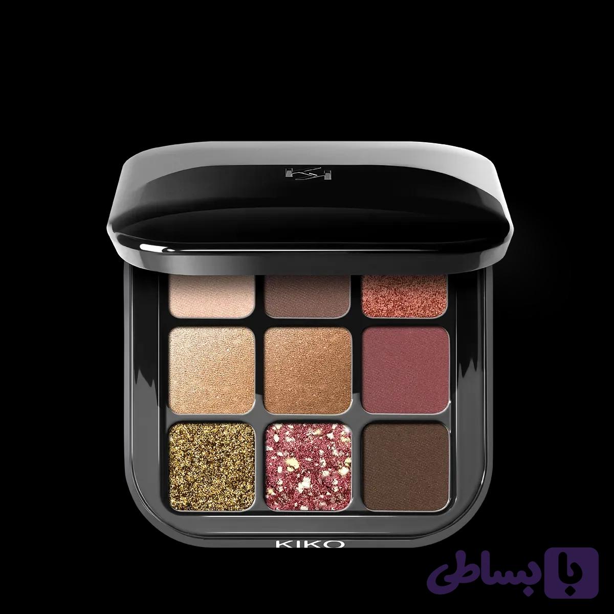 پالت سایه چشم چند رنگ گلامور مولتی فینیش کیکو میلانو 03 | Kiko Milano Burgundy Notes — تصویر 1