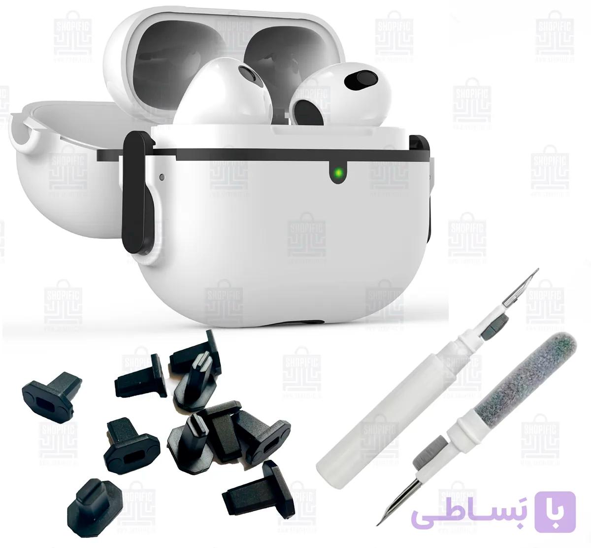 کاور ضدضربه و کیت تمیزکننده ایرپاد مدل بتل پاد – BATTLEPOD Airpods Case/Cover — تصویر 1