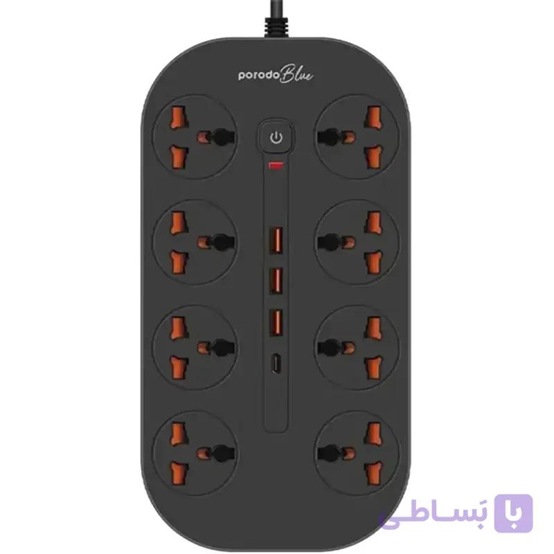 چندراهی برق پرودو مدل PB-FWCH035 ظرفیت ۸ خروجی با کابل ۳ متری — تصویر 1