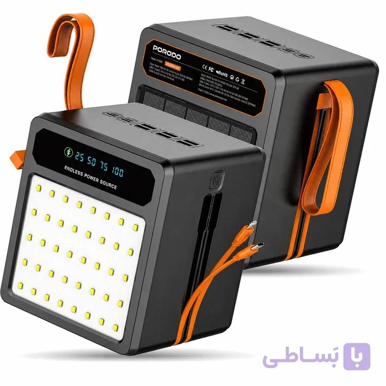 پاوربانک خورشیدی پرودو مدل LAROS ظرفیت ۱۲۰ هزار میلی آمپر — تصویر 1