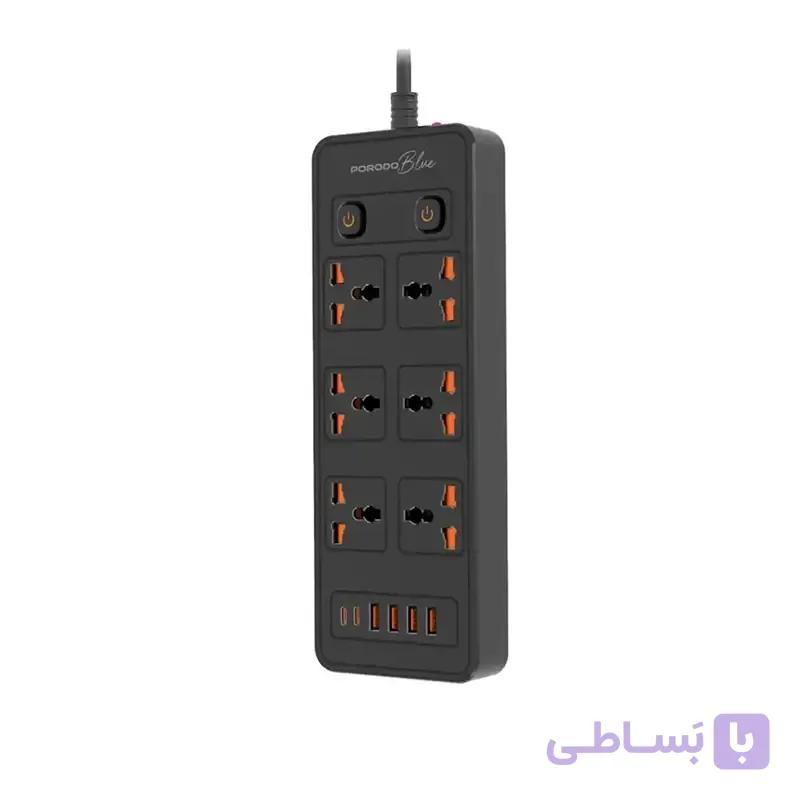 چندراهی برق پرودو ظرفیت ۶ خروجی با کابل ۳ متری مدل FWCH033 — تصویر 1