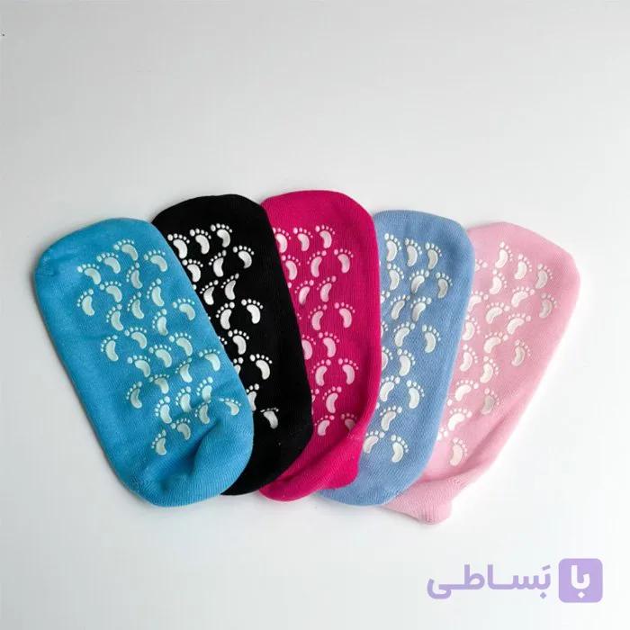 جوراب سیلیکونی مراقبت و ضد ترک پا (رنگ رندوم) — تصویر 1