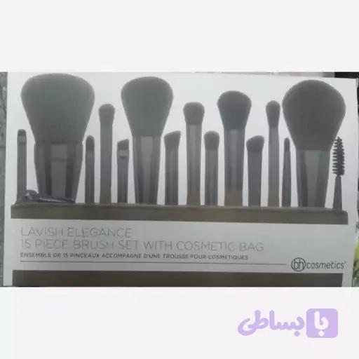 ست براش 15 تایی برند Cosmetic همراه با کیف