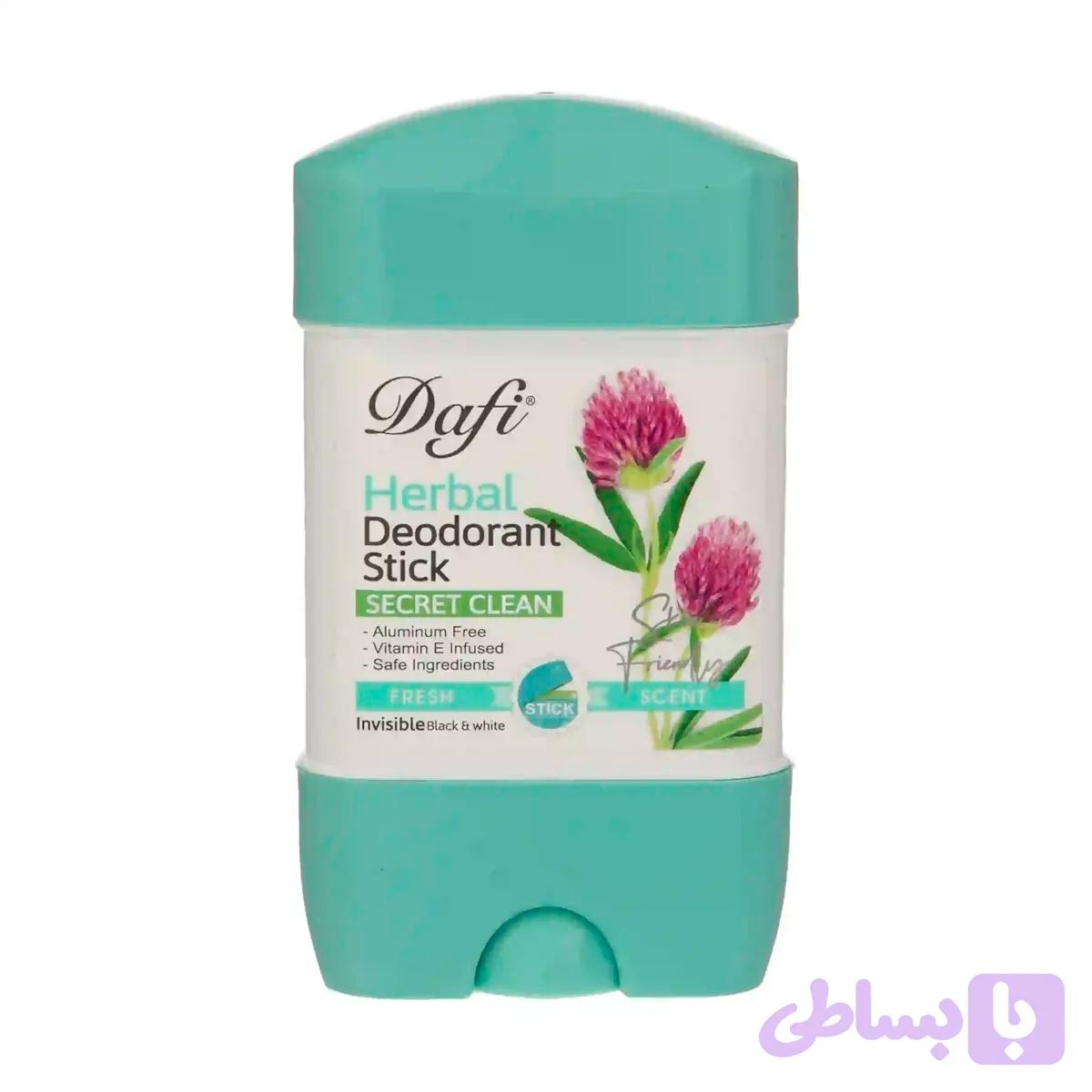 استیک دئودورانت ضد تعریق دافی مدل Secret Clean حجم 50 میلی لیتر