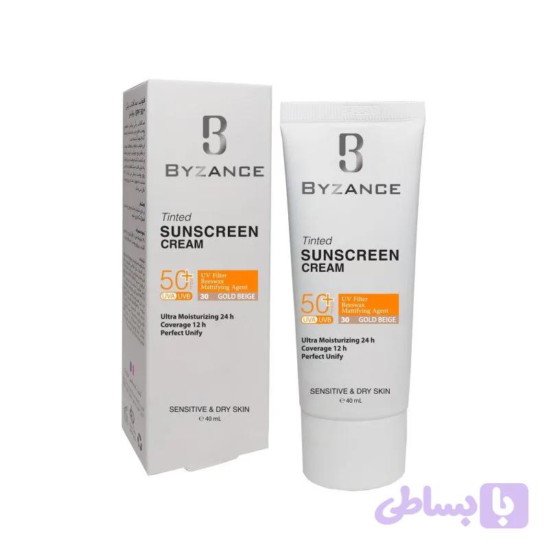 ضد آفتاب بیزانس پوست خشک شماره 30 Gold Beige
